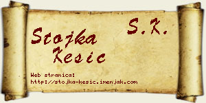 Stojka Kesić vizit kartica